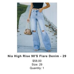 VICI High Rise Wide Flare Leg Jeans